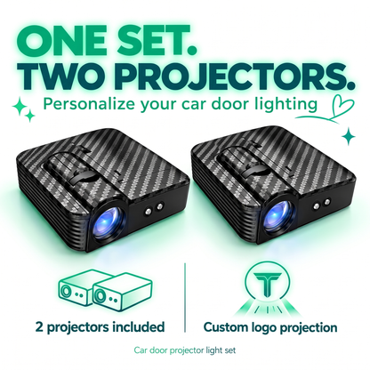 Set of two car door projectors